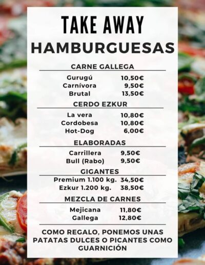 bodegón del gurugú carta