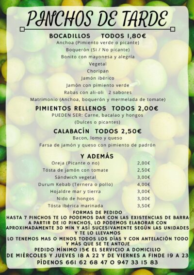 bodegón del gurugú pinchos